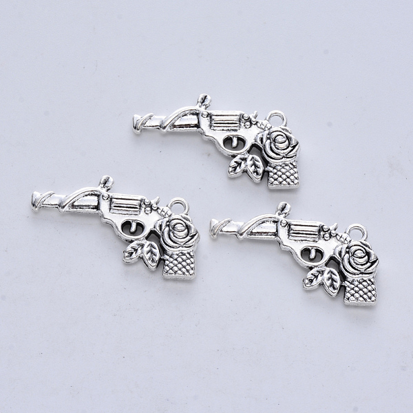 PandaHall Tibetan Style Alloy Pendants, Cadmium Free & Lead Free, Gun, Antique Silver, 30x19x4mm, Hole: 2mm, about 158pcs/500g Alloy Others
PandaHall Tibetan Style Alloy Pendants, Cadmium Free & Lead Free, Gun, Antique Silver, 30x19x4mm, Hole: 2mm, about 158pcs/500g Alloy Others