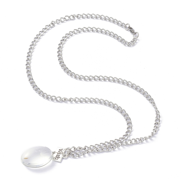 PandaHall Dandelion Seed Wish Necklace for Teen Girl Women Gift, Transparent Oval Glass Pendant Necklace, with Iron Chain, Clear, 24.41 inch...
PandaHall Dandelion Seed Wish Necklace for Teen Girl Women Gift, Transparent Oval Glass Pendant Necklace, with Iron Chain, Clear, 24.41 inch...
