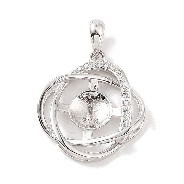PandaHall 925 Sterling Silver Peg Bail Pendants, with Cubic Zirconia, Hollow Flower Charm, for Half Drilled Beads, Real Platinum Plated...
PandaHall 925 Sterling Silver Peg Bail Pendants, with Cubic Zirconia, Hollow Flower Charm, for Half Drilled Beads, Real Platinum Plated...
