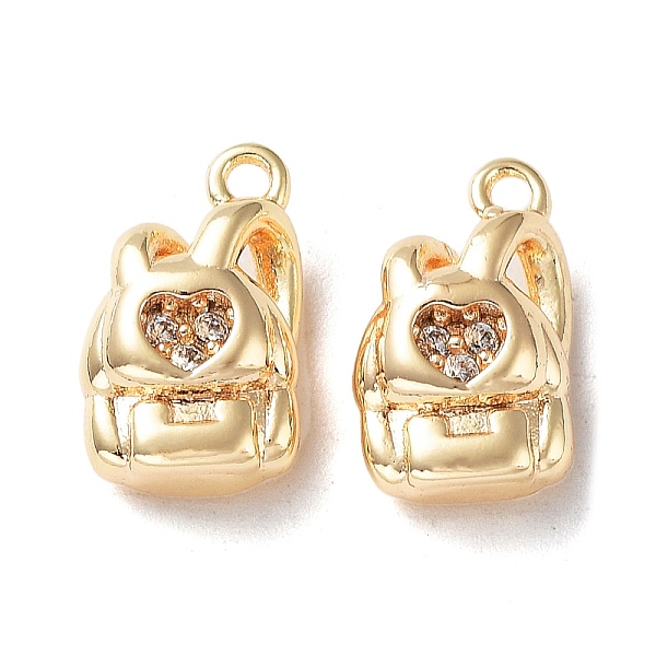 PandaHall Rack Plating Brass Micro Pave Cubic Zirconia Pendants, Schoolbag Charm, Real 18K Gold Plated, 12x7x4mm, Hole: 1.2mm Brass+Cubic..., Clear
PandaHall Rack Plating Brass Micro Pave Cubic Zirconia Pendants, Schoolbag Charm, Real 18K Gold Plated, 12x7x4mm, Hole: 1.2mm Brass+Cubic..., Clear