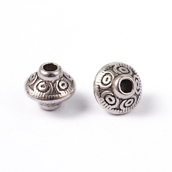 PandaHall Tibetan Style Alloy Spacer Beads, Cadmium Free & Nickel Free & Lead Free, Antique Silver, 5.4x6.3mm, Hole: 1mm Alloy Bicone
PandaHall Tibetan Style Alloy Spacer Beads, Cadmium Free & Nickel Free & Lead Free, Antique Silver, 5.4x6.3mm, Hole: 1mm Alloy Bicone