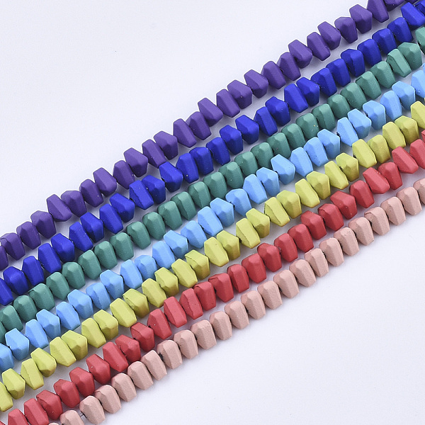 PandaHall Spray Painted Non-magnetic Synthetic Hematite Beads Strands, Triangle, Mixed Color, 4x4.5x3mm, Hole: 0.5mm, about 138pcs/strand..., Multicolor
PandaHall Spray Painted Non-magnetic Synthetic Hematite Beads Strands, Triangle, Mixed Color, 4x4.5x3mm, Hole: 0.5mm, about 138pcs/strand..., Multicolor