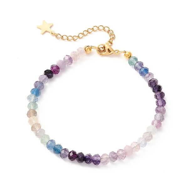 PandaHall 5mm Faceted Round Natural Fluorite Beaded Bracelet, Reiki Bracelet for Her, Golden, 7-1/2 inch(19cm), Beads: 5mm Fluorite
PandaHall 5mm Faceted Round Natural Fluorite Beaded Bracelet, Reiki Bracelet for Her, Golden, 7-1/2 inch(19cm), Beads: 5mm Fluorite