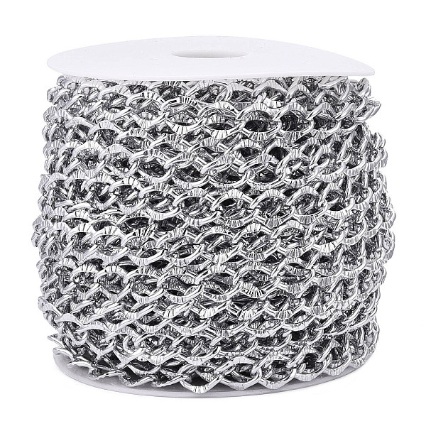 PandaHall Aluminium Textured Curb Chains, Unwelded, with Spool, Silver, 13.5x10x1.5mm, about 65.62 Feet(20m)/Roll Aluminum
PandaHall Aluminium Textured Curb Chains, Unwelded, with Spool, Silver, 13.5x10x1.5mm, about 65.62 Feet(20m)/Roll Aluminum