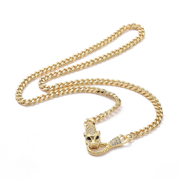 PandaHall Cubic Zirconia Leopard Pendant Necklace with Brass Curb Chains for Women, Real 18K Gold Plated, 19-3/4 inch(50.2cm) Cubic Zirconia..., Clear
PandaHall Cubic Zirconia Leopard Pendant Necklace with Brass Curb Chains for Women, Real 18K Gold Plated, 19-3/4 inch(50.2cm) Cubic Zirconia..., Clear