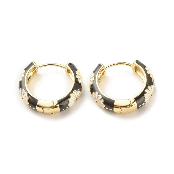 PandaHall Daisy Flower Enamel Hoop Earrings, Gold Plated Brass Hinged Earrings for Women, Black, 20x22x5mm, Pin: 0.9mm Brass Flower Black
PandaHall Daisy Flower Enamel Hoop Earrings, Gold Plated Brass Hinged Earrings for Women, Black, 20x22x5mm, Pin: 0.9mm Brass Flower Black