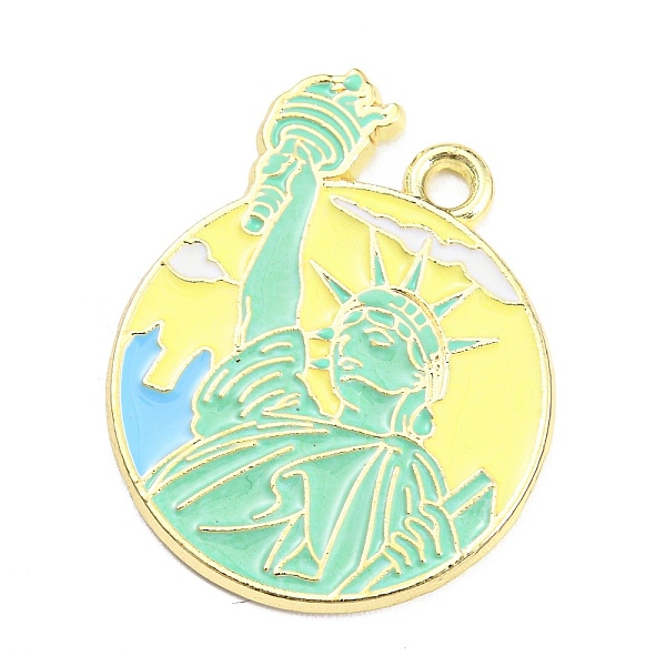 PandaHall Alloy Enamel Pendants, Golden, Flat Round with Statue of Liberty Pattern, Champagne Yellow, 27x22x1.5mm, Hole: 1.8mm Alloy+Enamel...
PandaHall Alloy Enamel Pendants, Golden, Flat Round with Statue of Liberty Pattern, Champagne Yellow, 27x22x1.5mm, Hole: 1.8mm Alloy+Enamel...