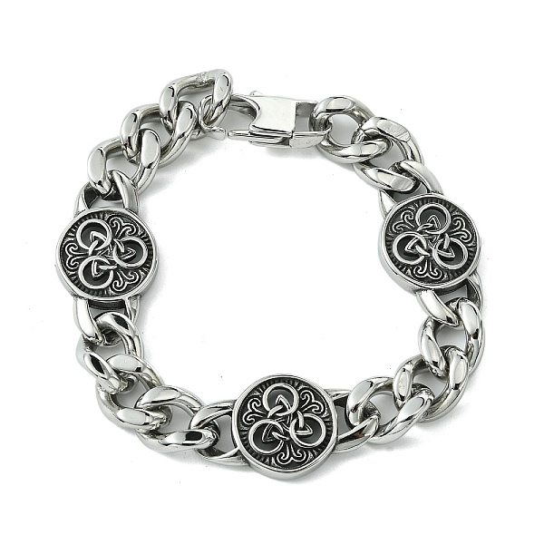 PandaHall 304 Stainless Steel Knot Cuban Link Chain Bracelets for Women Men, Antique Silver, 8-1/8 inch(20.6cm) 304 Stainless Steel
PandaHall 304 Stainless Steel Knot Cuban Link Chain Bracelets for Women Men, Antique Silver, 8-1/8 inch(20.6cm) 304 Stainless Steel