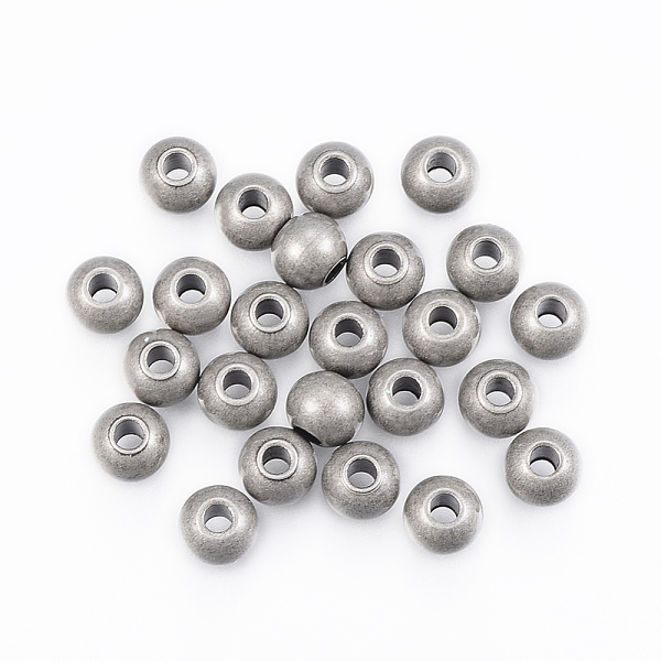 PandaHall 304 Stainless Steel Beads, Round, Antique Silver, 6x5mm, Hole: 2mm 304 Stainless Steel Round
PandaHall 304 Stainless Steel Beads, Round, Antique Silver, 6x5mm, Hole: 2mm 304 Stainless Steel Round