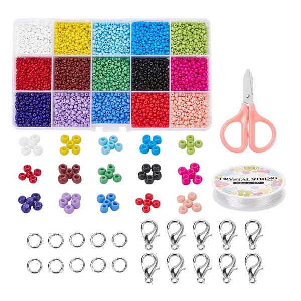 PandaHall DIY Jewelry Sets, with Glass Beads, Elastic Crystal Thread, Iron Jump Rings, Stainless Steel Scissors and Alloy Lobster Claw..., Multicolor
PandaHall DIY Jewelry Sets, with Glass Beads, Elastic Crystal Thread, Iron Jump Rings, Stainless Steel Scissors and Alloy Lobster Claw..., Multicolor