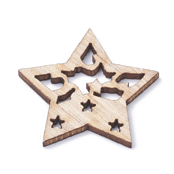 PandaHall Undyed Wooden Pendants, Star, BurlyWood, 28.5x30x2mm, Hole: 1mm Wood Star Orange
PandaHall Undyed Wooden Pendants, Star, BurlyWood, 28.5x30x2mm, Hole: 1mm Wood Star Orange