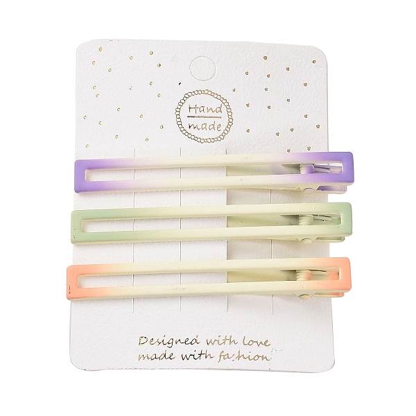 PandaHall Rectangle Spray Painted Iron Alligator Hair Clips for Girls, Mixed Color, 10x79x12mm, 3pcs/card Iron Multicolor
PandaHall Rectangle Spray Painted Iron Alligator Hair Clips for Girls, Mixed Color, 10x79x12mm, 3pcs/card Iron Multicolor