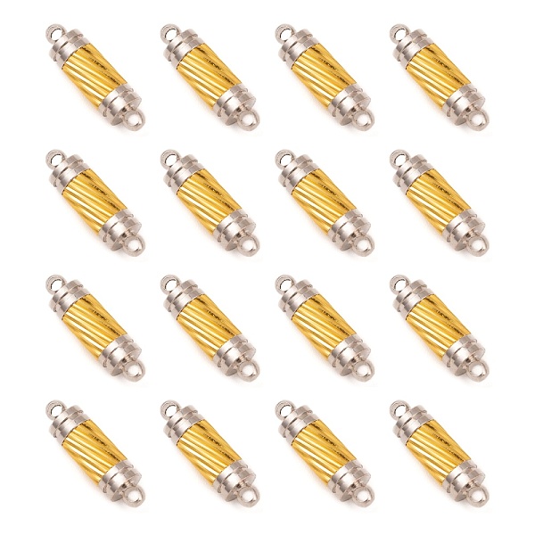 PandaHall Brass Magnetic Clasps with Loops, Column, Platinum, 18x5mm, Hole: 1.8mm Brass Column
PandaHall Brass Magnetic Clasps with Loops, Column, Platinum, 18x5mm, Hole: 1.8mm Brass Column