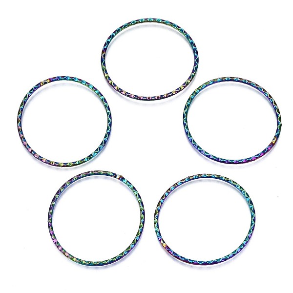 PandaHall Alloy Lingking Rings, Cadmium Free & Nickel Free & Lead Free, Ring, Rainbow Color, 45x43x2mm, 41x39mm inner diameter Alloy Ring
PandaHall Alloy Lingking Rings, Cadmium Free & Nickel Free & Lead Free, Ring, Rainbow Color, 45x43x2mm, 41x39mm inner diameter Alloy Ring