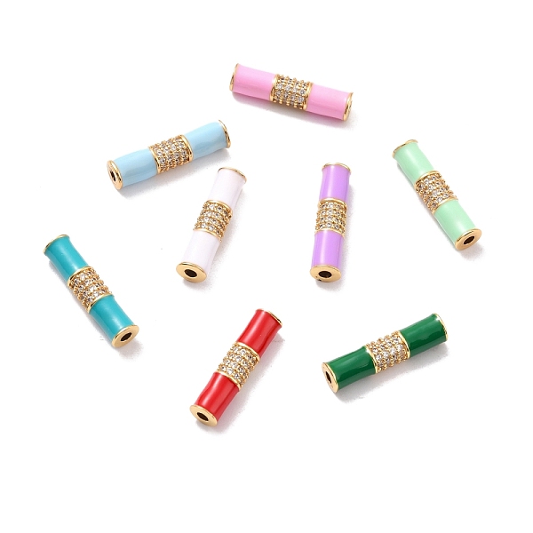 PandaHall Eco-Friendly Brass Enamel Tube Beads, Micro Pave Clear Cubic Zirconia, Long-Lasting Real 18K Gold Plated, Lead Free & Cadmium Free..., Multicolor
PandaHall Eco-Friendly Brass Enamel Tube Beads, Micro Pave Clear Cubic Zirconia, Long-Lasting Real 18K Gold Plated, Lead Free & Cadmium Free..., Multicolor