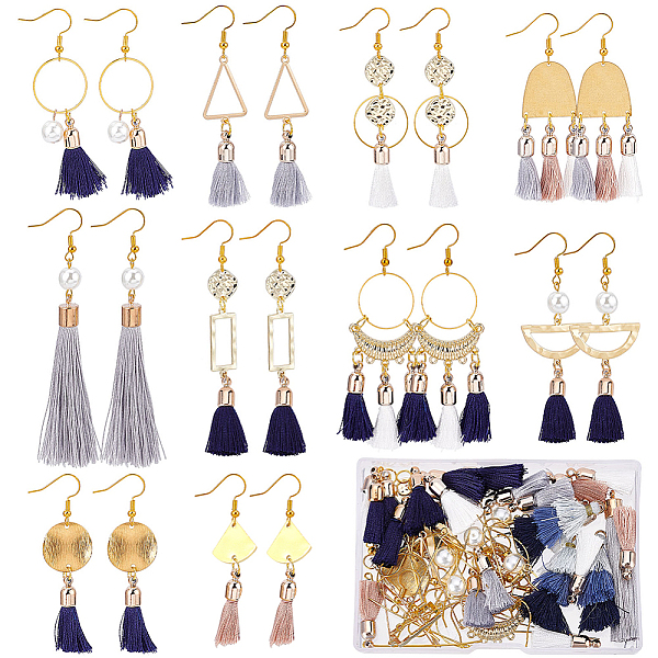 PandaHall SUNNYCLUE 1 Box 10 Pairs Tassel Earrings Dangle Making Starter Kit Geometric Charms Chandelier Earring Pearl Glass Beads for..., Multicolor
PandaHall SUNNYCLUE 1 Box 10 Pairs Tassel Earrings Dangle Making Starter Kit Geometric Charms Chandelier Earring Pearl Glass Beads for..., Multicolor
