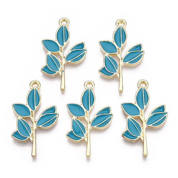 PandaHall Alloy Enamel Pendants, Branch and Leaf, Light Gold, Steel Blue, 31x18x2mm, Hole: 1.8mm Alloy+Enamel Branch Blue
PandaHall Alloy Enamel Pendants, Branch and Leaf, Light Gold, Steel Blue, 31x18x2mm, Hole: 1.8mm Alloy+Enamel Branch Blue