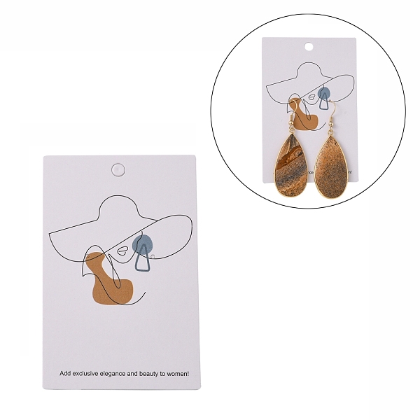 PandaHall Cardboard Jewelry Display Cards, for Hanging Earring Display, Rectangle, Women Pattern, Camel, 9x6x0.05cm, Hole: 2~5mm Paper..., Brown
PandaHall Cardboard Jewelry Display Cards, for Hanging Earring Display, Rectangle, Women Pattern, Camel, 9x6x0.05cm, Hole: 2~5mm Paper..., Brown