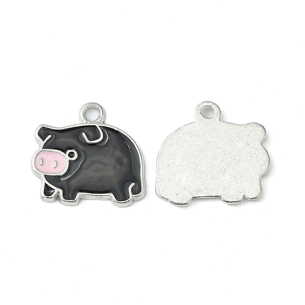PandaHall Zinc Alloy Enamel Pendants, Lead Free and Cadmium Free, Cartoon Piggy Charms, Platinum Color, Black, 19.4x18.4mm, Hole: 2mm...
PandaHall Zinc Alloy Enamel Pendants, Lead Free and Cadmium Free, Cartoon Piggy Charms, Platinum Color, Black, 19.4x18.4mm, Hole: 2mm...