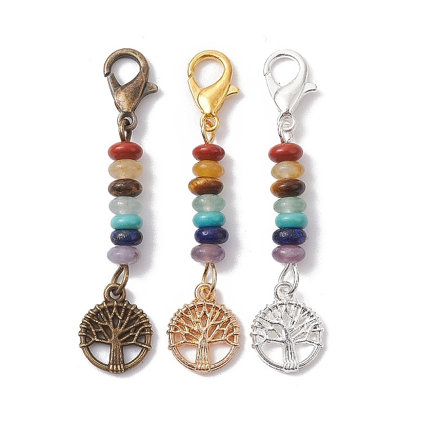 PandaHall 3Pcs Tree of Life Alloy Pendant Decorations, Natural & Synthetic Mixed Gemstone Beads and Lobster Claw Clasps Charms, Mixed Color...
PandaHall 3Pcs Tree of Life Alloy Pendant Decorations, Natural & Synthetic Mixed Gemstone Beads and Lobster Claw Clasps Charms, Mixed Color...