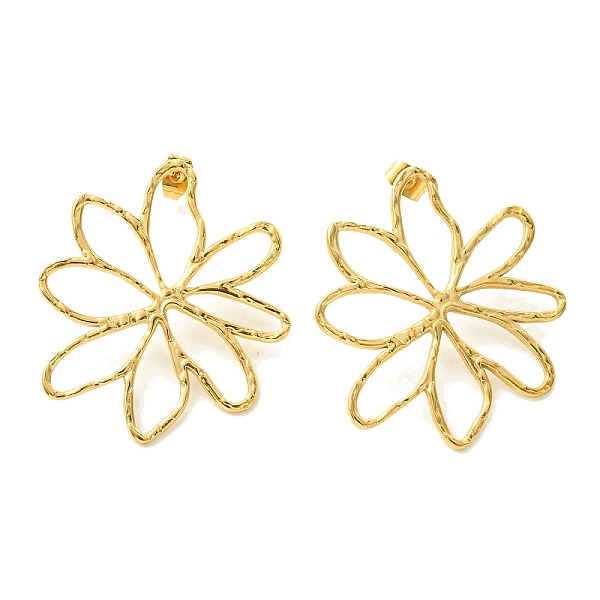 PandaHall Vacuum Plating 304 Stainless Steel Stud Earrings for Women, Hollow Flower, Golden, 42.8x37mm 304 Stainless Steel Flower
PandaHall Vacuum Plating 304 Stainless Steel Stud Earrings for Women, Hollow Flower, Golden, 42.8x37mm 304 Stainless Steel Flower