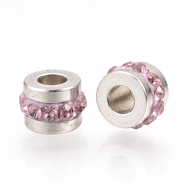 PandaHall 201 Stainless Steel Rhinestone Beads, Column, Light Rose, 7x5mm, Hole: 3mm Stainless Steel+Rhinestone Column Pink
PandaHall 201 Stainless Steel Rhinestone Beads, Column, Light Rose, 7x5mm, Hole: 3mm Stainless Steel+Rhinestone Column Pink