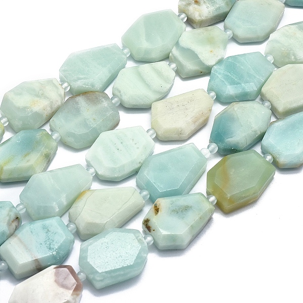 PandaHall Natural Amazonite Beads Strands, Flat Slab Beads, Nuggets, Faceted, 24.5~26x18.5~21.5x7.5~8mm, Hole: 2mm, about 13pcs/strand, 14.7...
PandaHall Natural Amazonite Beads Strands, Flat Slab Beads, Nuggets, Faceted, 24.5~26x18.5~21.5x7.5~8mm, Hole: 2mm, about 13pcs/strand, 14.7...