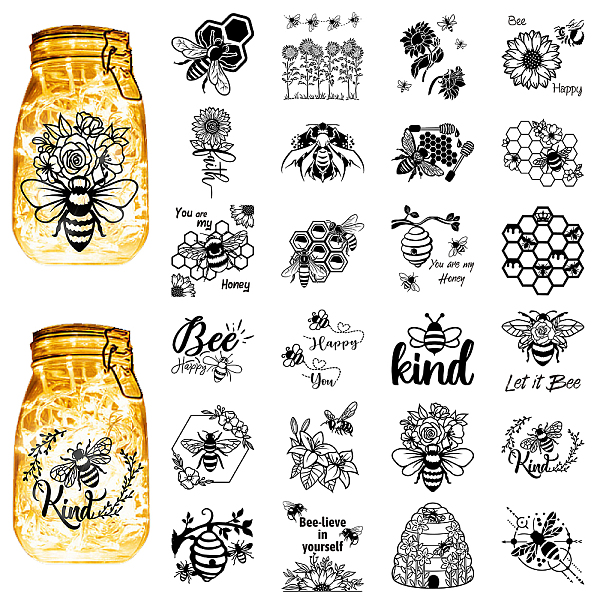 PandaHall CREATCABIN 24Pcs Bee Sunflower Mason Jar Decor Lantern Laser Cutouts Decorations Plastic Scrapbook Decorations for Jars Wall...
PandaHall CREATCABIN 24Pcs Bee Sunflower Mason Jar Decor Lantern Laser Cutouts Decorations Plastic Scrapbook Decorations for Jars Wall...