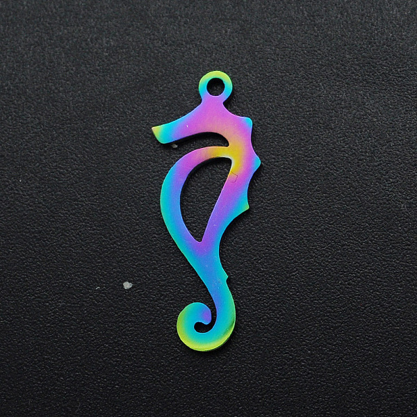 PandaHall Ion Plating(IP) 201 Stainless Steel Pendants, Laser Cut, Sea Horse, Rainbow Color, 23x9x1mm, Hole: 1.2mm 201 Stainless Steel Sea...
PandaHall Ion Plating(IP) 201 Stainless Steel Pendants, Laser Cut, Sea Horse, Rainbow Color, 23x9x1mm, Hole: 1.2mm 201 Stainless Steel Sea...