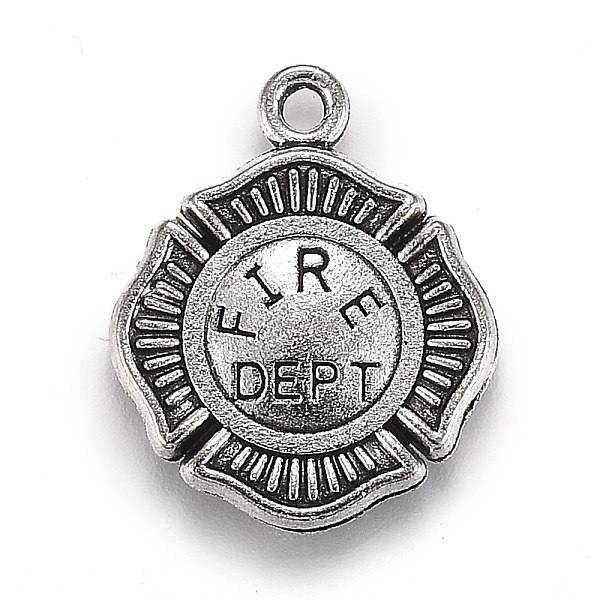 PandaHall Tibetan Style Alloy Pendants, Firefighter, Flat Round with Word Fire Dept, Antique Silver, 22x18x2mm, Hole: 2mm, 95~100pcs/Bag...
PandaHall Tibetan Style Alloy Pendants, Firefighter, Flat Round with Word Fire Dept, Antique Silver, 22x18x2mm, Hole: 2mm, 95~100pcs/Bag...