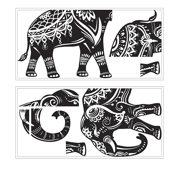 PandaHall PVC Wall Stickers, Wall Decoration, Elephant, 800x390mm, 2 sheets/set PVC Elephant Black
PandaHall PVC Wall Stickers, Wall Decoration, Elephant, 800x390mm, 2 sheets/set PVC Elephant Black