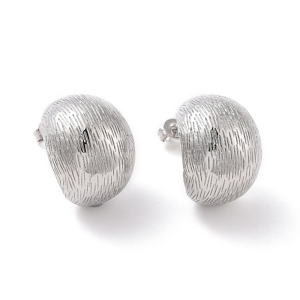 PandaHall Brass Textured Half Round Stud Earrings, Half Hoop Earrings for Women, Cadmium Free & Lead Free, Platinum, 25x19.5x16mm, Pin...
PandaHall Brass Textured Half Round Stud Earrings, Half Hoop Earrings for Women, Cadmium Free & Lead Free, Platinum, 25x19.5x16mm, Pin...