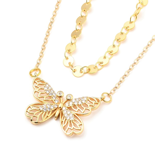 PandaHall Necklaces Sets, Brass Micro Pave Cubic Zirconia Pendant Necklaces & Brass Flat Sequin Chain Necklaces, Butterfly, Golden, 20.08..., Clear
PandaHall Necklaces Sets, Brass Micro Pave Cubic Zirconia Pendant Necklaces & Brass Flat Sequin Chain Necklaces, Butterfly, Golden, 20.08..., Clear