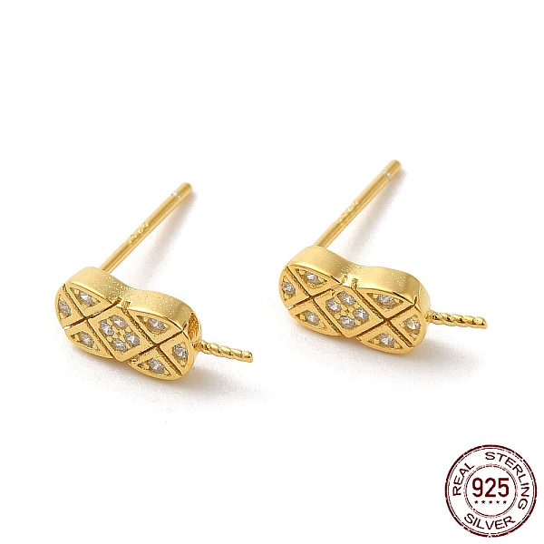 PandaHall 925 Sterling Silver Micro Pave Cubic Zirconia Stud Earring Findings, for Half Drilled Beads, Oval, with S925 Stamp, Real 18K Gold..., Clear
PandaHall 925 Sterling Silver Micro Pave Cubic Zirconia Stud Earring Findings, for Half Drilled Beads, Oval, with S925 Stamp, Real 18K Gold..., Clear