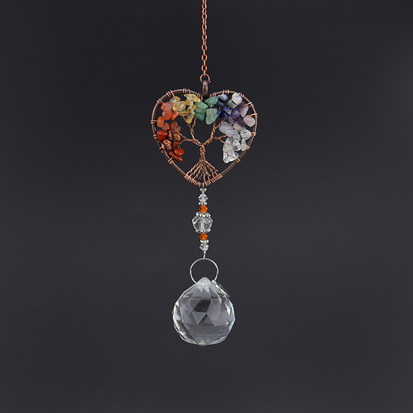 PandaHall Tree of Life Natural Mixed Stone Chips Hanging Suncatchers, Glass Suncatchers Rainbow Maker for Windows, Garden, Christmas Tree...
PandaHall Tree of Life Natural Mixed Stone Chips Hanging Suncatchers, Glass Suncatchers Rainbow Maker for Windows, Garden, Christmas Tree...