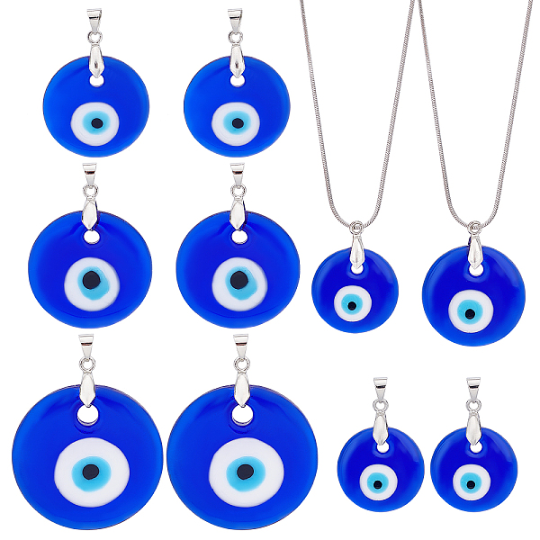 PandaHall Large Evil Eye Charms, 8pcs Blue Turkish Eye Pendants Third Eye Charms Lampwork Eye Protection Beads Lucky Charms for Stretch...
PandaHall Large Evil Eye Charms, 8pcs Blue Turkish Eye Pendants Third Eye Charms Lampwork Eye Protection Beads Lucky Charms for Stretch...