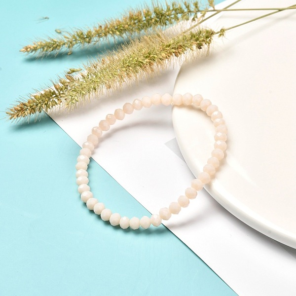 PandaHall Faceted Glass Rondelle Beads Stretch Bracelet for Kid, Opaque Solid Color Glass Bracelet, Antique White, 4x3.5mm, Inner Diameter...
PandaHall Faceted Glass Rondelle Beads Stretch Bracelet for Kid, Opaque Solid Color Glass Bracelet, Antique White, 4x3.5mm, Inner Diameter...