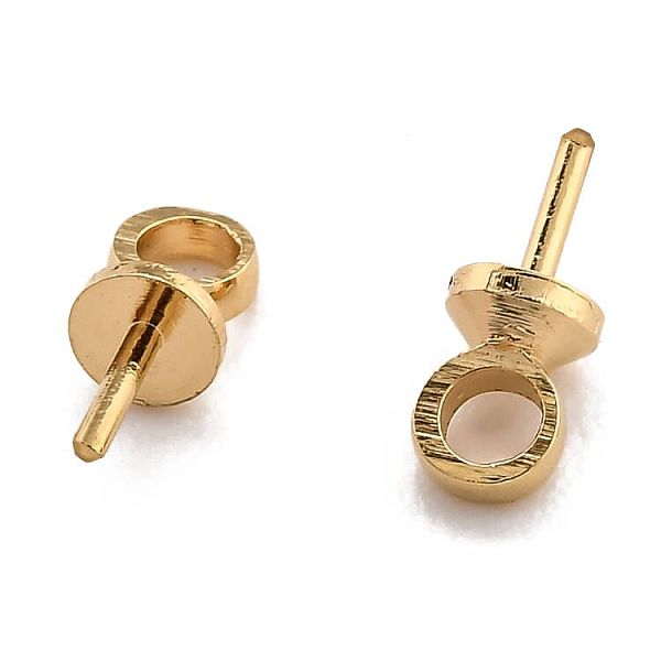 PandaHall Brass Cup Pearl Peg Bails Pin Pendants, For Half Drilled Beads, Long-Lasting Plated, Real 24K Gold Plated, 7x2.5mm, Hole: 1.6mm...
PandaHall Brass Cup Pearl Peg Bails Pin Pendants, For Half Drilled Beads, Long-Lasting Plated, Real 24K Gold Plated, 7x2.5mm, Hole: 1.6mm...