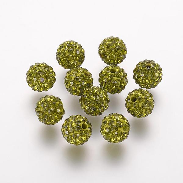 PandaHall Polymer Clay Rhinestone Beads, Grade A, Round, Pave Disco Ball Beads, Olivine, 10x9.5mm, Hole: 1.5mm Polymer Clay+Glass Rhinestone..., Green
PandaHall Polymer Clay Rhinestone Beads, Grade A, Round, Pave Disco Ball Beads, Olivine, 10x9.5mm, Hole: 1.5mm Polymer Clay+Glass Rhinestone..., Green