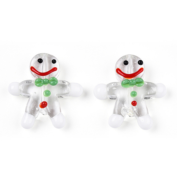 PandaHall Gingerbread Man Handmade Lampwork Beads, Clear, 27.5~28.5x23.5~24.5x7.5~8mm, Hole: 1.2mm Lampwork Human Clear
PandaHall Gingerbread Man Handmade Lampwork Beads, Clear, 27.5~28.5x23.5~24.5x7.5~8mm, Hole: 1.2mm Lampwork Human Clear