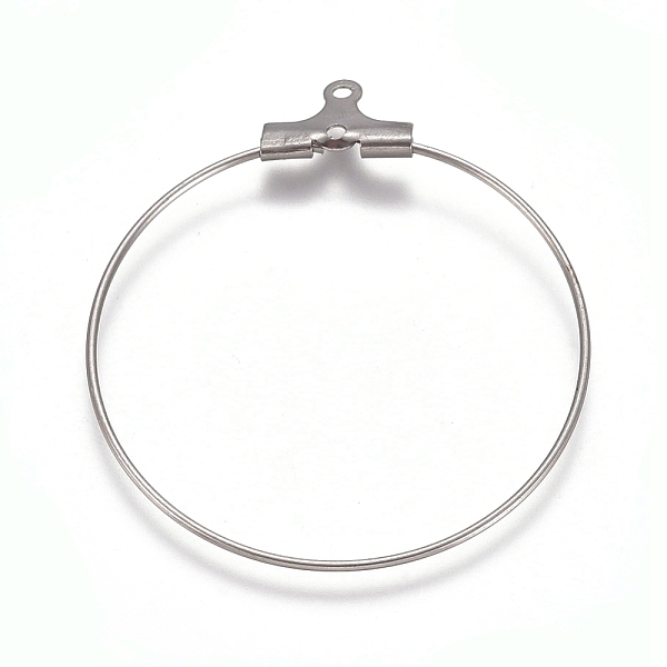 PandaHall 304 Stainless Steel Wire Pendants, Hoop Earring Findings, Ring, Stainless Steel Color, 22 Gauge, 35.5x31x0.6mm, Hole: 1mm 304...
PandaHall 304 Stainless Steel Wire Pendants, Hoop Earring Findings, Ring, Stainless Steel Color, 22 Gauge, 35.5x31x0.6mm, Hole: 1mm 304...