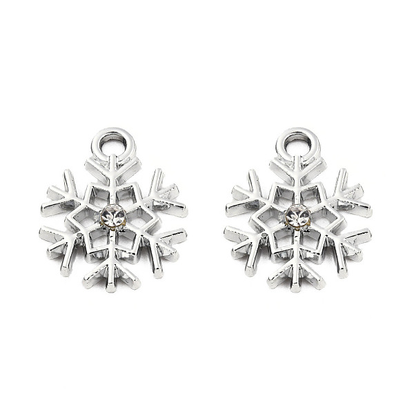 PandaHall Alloy Pendants, with Crystal Rhinestone, Snowflake, Platinum, Platinum, 16x13x3mm, Hole: 1.8mm Alloy+Rhinestone Snowflake Clear
PandaHall Alloy Pendants, with Crystal Rhinestone, Snowflake, Platinum, Platinum, 16x13x3mm, Hole: 1.8mm Alloy+Rhinestone Snowflake Clear