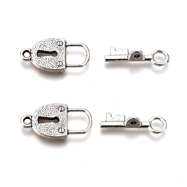 PandaHall Tibetan Style Alloy Toggle Clasps, Lead Free & Cadmium Free, Lock & Key, Antique Silver, Lock: 21.5x11.5x2.5mm, Hole: 1.6mm, inner...
PandaHall Tibetan Style Alloy Toggle Clasps, Lead Free & Cadmium Free, Lock & Key, Antique Silver, Lock: 21.5x11.5x2.5mm, Hole: 1.6mm, inner...