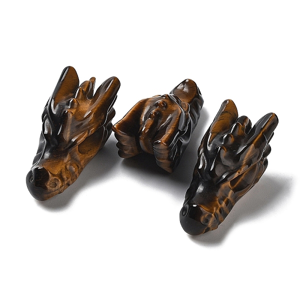 PandaHall Natural Tiger Eye Healing Dragon Head Figurines, Reiki Energy Stone Display Decorations, for Home Feng Shui Ornament...
PandaHall Natural Tiger Eye Healing Dragon Head Figurines, Reiki Energy Stone Display Decorations, for Home Feng Shui Ornament...