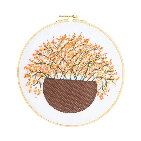 PandaHall Gypsophila Pattern DIY Embroidery Kit, including Embroidery Needles & Thread, Cotton Linen Cloth, Sandy Brown, 290x290mm Cloth...
PandaHall Gypsophila Pattern DIY Embroidery Kit, including Embroidery Needles & Thread, Cotton Linen Cloth, Sandy Brown, 290x290mm Cloth...