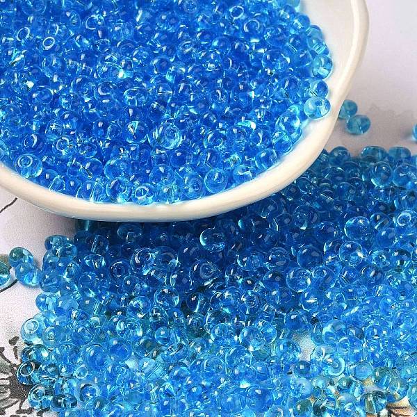 PandaHall Transparent Colours Glass Seed Beads, Fringe Teardrop Beads, Dodger Blue, 6/0, 4~4.5x3~3.5x4~4.5mm, Hole: 1~1.2mm, about...
PandaHall Transparent Colours Glass Seed Beads, Fringe Teardrop Beads, Dodger Blue, 6/0, 4~4.5x3~3.5x4~4.5mm, Hole: 1~1.2mm, about...