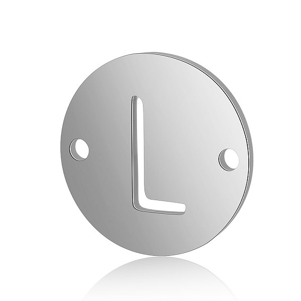 PandaHall Titanium Steel Links connectors, Flat Round with Letter, Stainless Steel Color, Letter.L, 12x0.8mm, Hole: 0.8mm Titanium Steel...
PandaHall Titanium Steel Links connectors, Flat Round with Letter, Stainless Steel Color, Letter.L, 12x0.8mm, Hole: 0.8mm Titanium Steel...