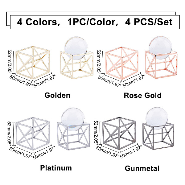 PandaHall AHANDMAKER 4 Pcs Iron Display Crystal Ball Display Bases, 4 Colors Crystal Ball Display Pedestal Kit, Cube Display Holder for...
PandaHall AHANDMAKER 4 Pcs Iron Display Crystal Ball Display Bases, 4 Colors Crystal Ball Display Pedestal Kit, Cube Display Holder for...