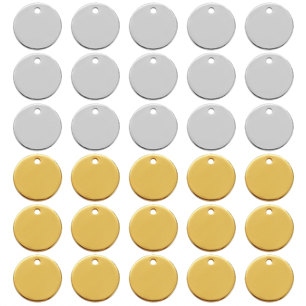 PandaHall 30Pcs 2 Colors Brass Charms, Stamping Blank Tag, Flat Round, Mixed Color, 12x1mm, Hole: 1.2mm, 15pcs/color Brass Flat Round
PandaHall 30Pcs 2 Colors Brass Charms, Stamping Blank Tag, Flat Round, Mixed Color, 12x1mm, Hole: 1.2mm, 15pcs/color Brass Flat Round