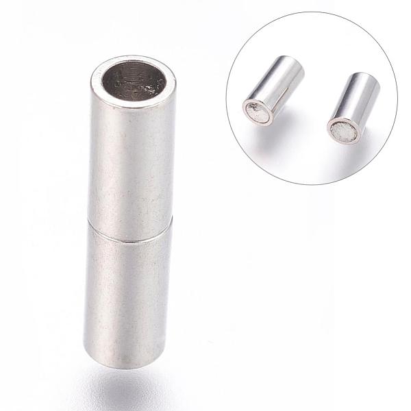 PandaHall Brass Magnetic Clasps with Glue-in Ends, Column, Platinum, 18x4mm, Hole: 3mm Brass Column
PandaHall Brass Magnetic Clasps with Glue-in Ends, Column, Platinum, 18x4mm, Hole: 3mm Brass Column